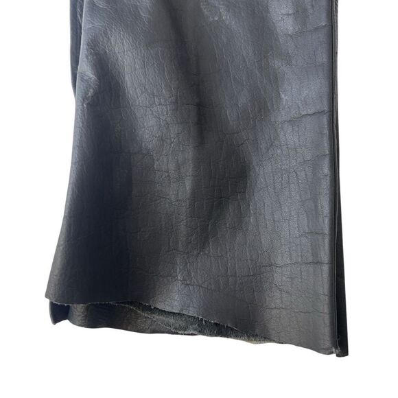 Unisex Interstate Leather Black Motorcycle Biker Riding Chaps Adjustable S - Picture 13 of 16